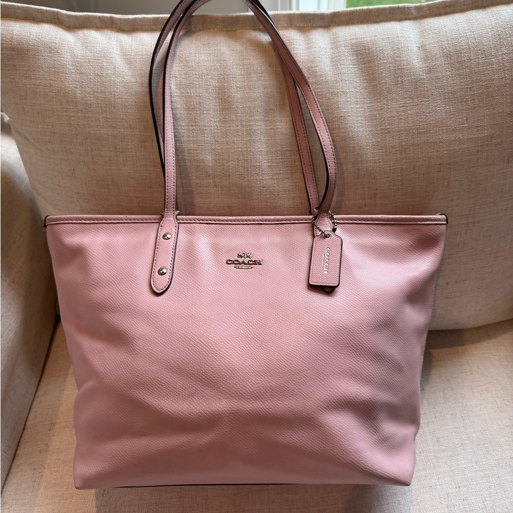 Coach City Tote Powder pink Leather Handbag Purse